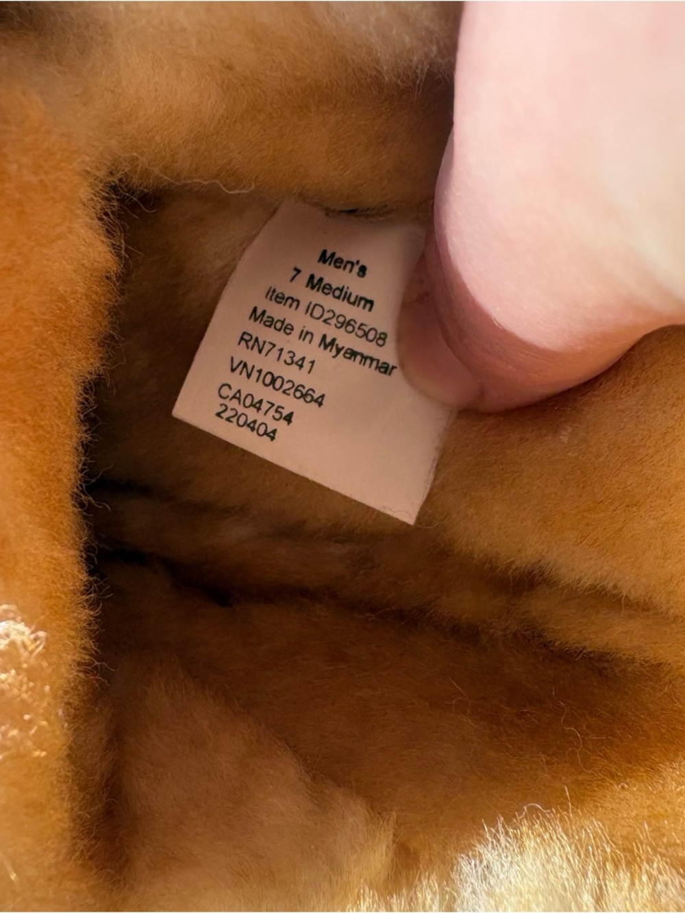 L.L. Bean Men’s Wicked Good Moccasins – Brown Suede Shearling Slipper – Size 7M - Picture 10 of 11